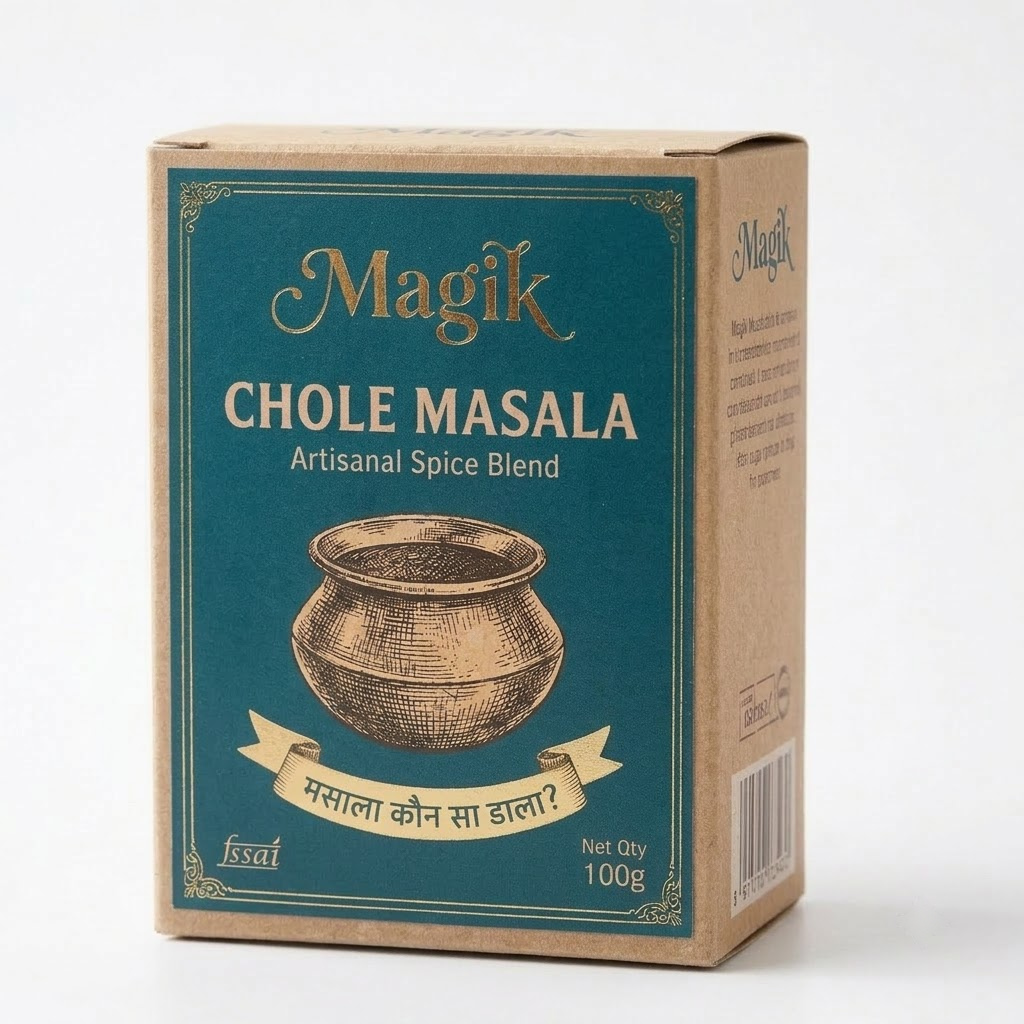 Magik Chole Masala 100g Kraft Box